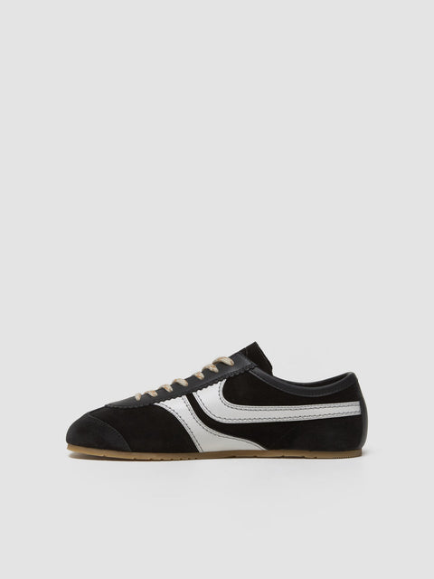 Women's Suede Sneaker in Black