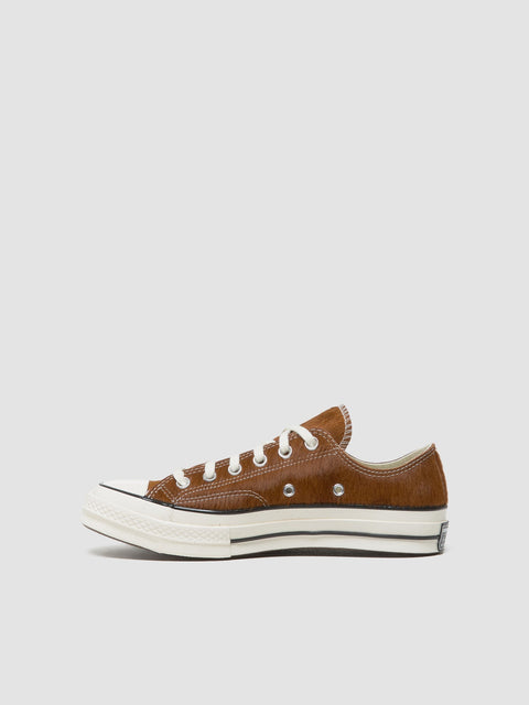Chuck 70 Pony Hair Ox Sneaker in Brown