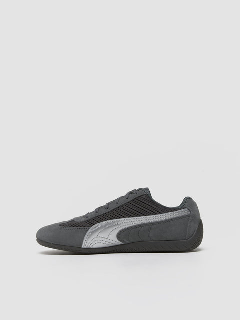 Speedcat Premium Sneaker in Shadow Gray & Metallic Silver