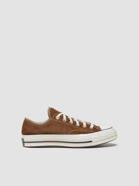 Chuck 70 Pony Hair Ox Sneaker in Brown