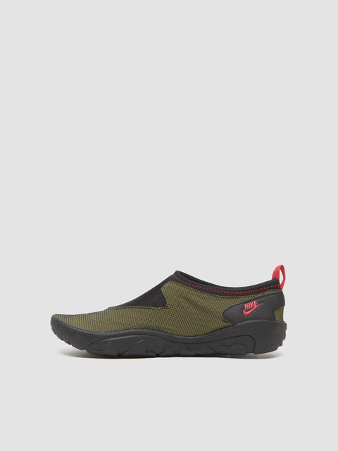 Aqua Turf Sneaker in Medium Olive & University Red
