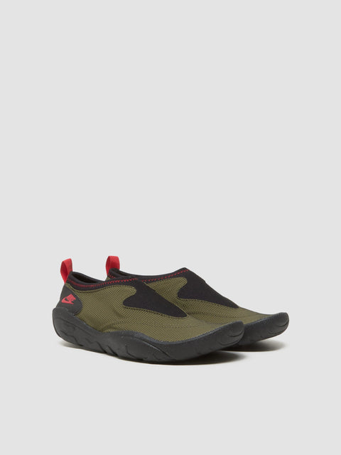 Aqua Turf Sneaker in Medium Olive & University Red