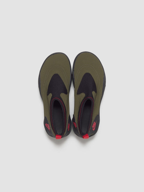Aqua Turf Sneaker in Medium Olive & University Red