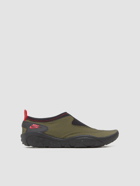 Aqua Turf Sneaker in Medium Olive & University Red