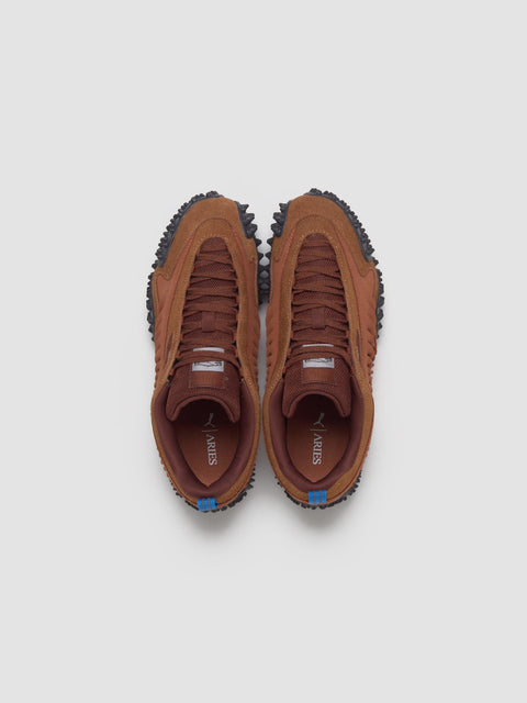 x Aries Mostro Craft Sneaker in Mahogany & Teak